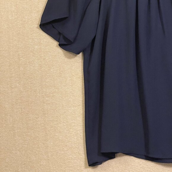 Loft Blouse Women's Small Dark Blue Flared Sleeves - Picture 9 of 10